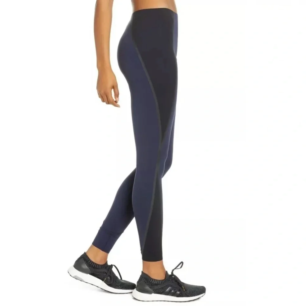 NWT Spanx Mesh Contour High Rise Pull On Shaping Leggings in Lapis Night